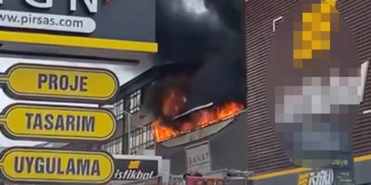Ankara'da mobilya imalathanesinde yangın