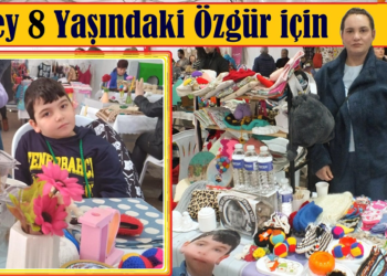 DMD hastası oğlunun tedavisi için el emekleri festivalinde stant açtı