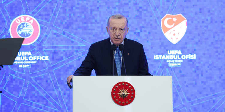 Erdoğan, UEFA İstanbul Temsilciliği'nin açılış töreninde konuştu