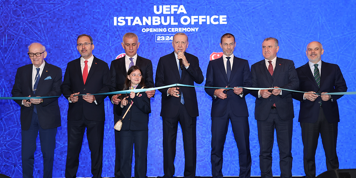 Erdoğan, UEFA İstanbul Temsilciliği'nin açılış töreninde konuştu