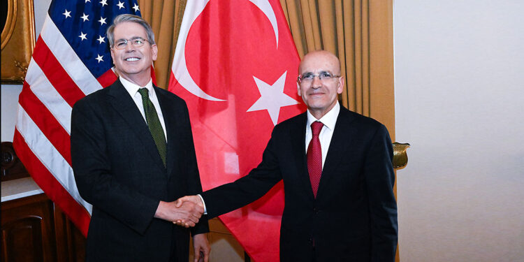 Mehmet Şimşek ABD Hazine Bakanı Scott Bessent ile görüştü