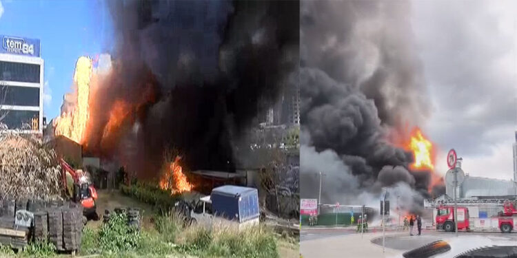Başakşehir'de kimya deposunda yangın