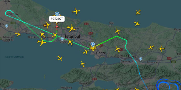 İstanbul'da şiddetli rüzgar hava trafiğini aksattı