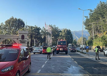 Marmaris'te beş yıldızlı otelde yangın