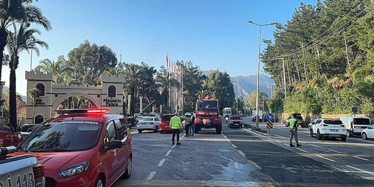 Marmaris'te beş yıldızlı otelde yangın