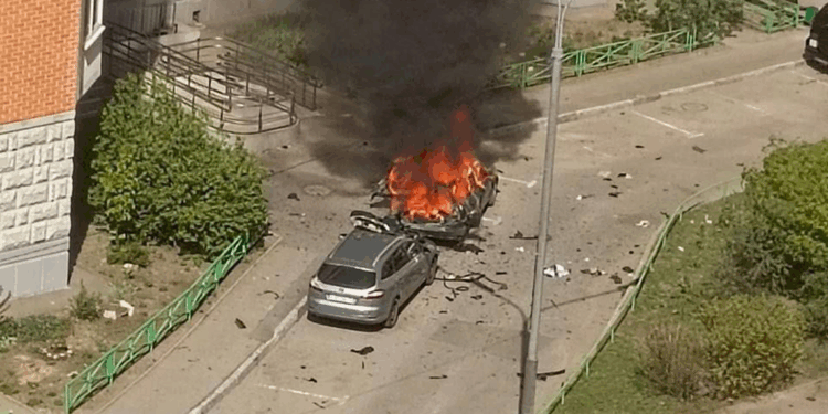 Moskova'da araçta patlama meydana geldi