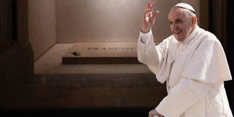 Papa Franciscus'un mezarından ilk fotoğraflar yayınlandı