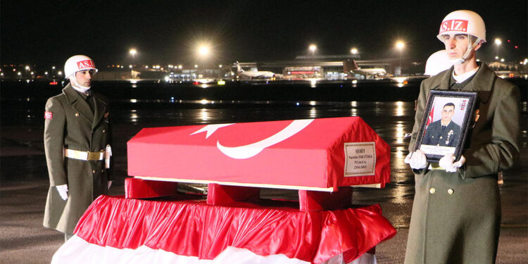 Nurettin Tokyürek'in naaşı Erzurum'a getirildi