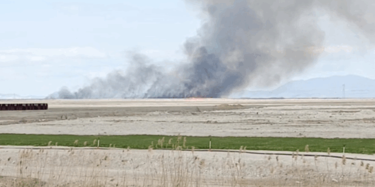 Sultan Sazlığı Milli Parkı'nda yangın