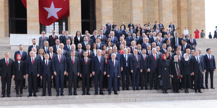 TBMM Başkanı Kurtulmuş ve devlet erkanından Anıtkabir'e ziyaret