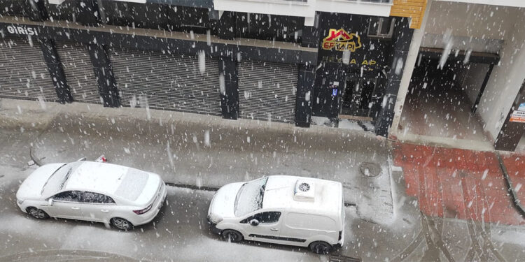 Van'da sabah saatlerinde kar yağışı etkili oldu