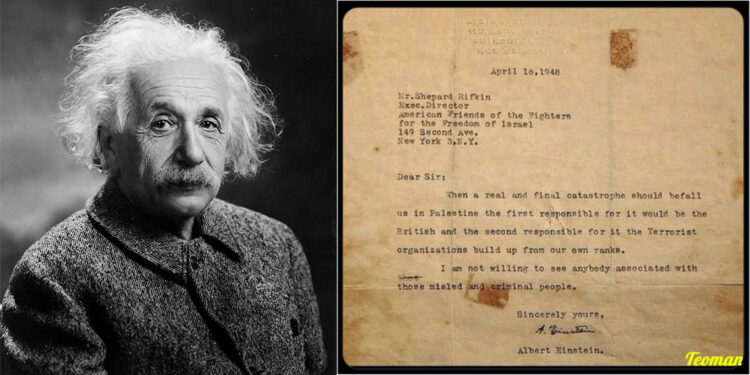 Albert Einstein'ın Siyonizm ile ilgili mektubu