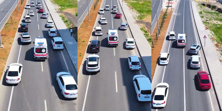 'Fermuar sistemi ile yaşama yol ver' tatbikatı