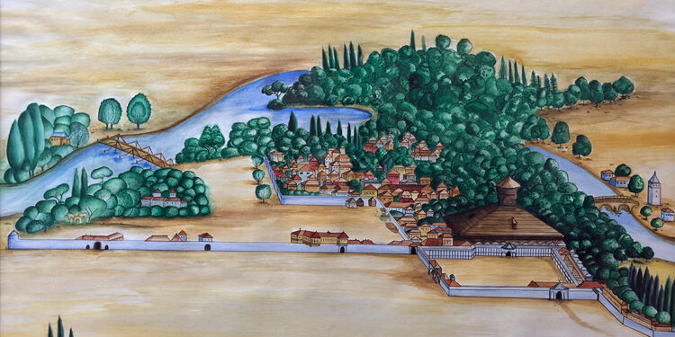 Edirne Sarayı'nın 17'nci yüzyıldaki halini gösteren gravür bulundu