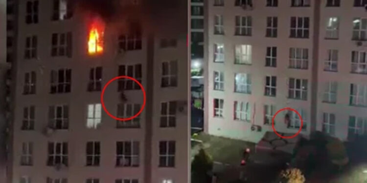 Esenyurt'ta sitede yangın; 8'nci kattan atlayan kadın yaralandı