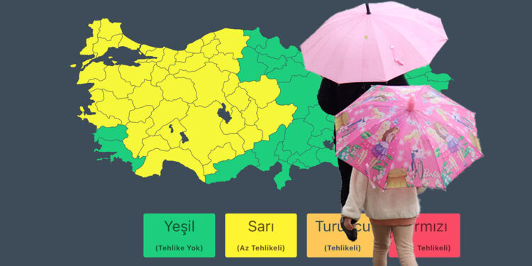 38 il için sarı kodlu uyarı verildi