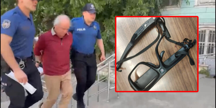 Fatih'te kameralı gözlük skandalı