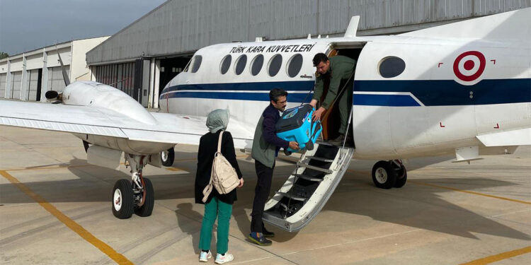 Kalp grefti, Kara Kuvvetleri'ne ait uçakla Ankara'ya ulaştırıldı