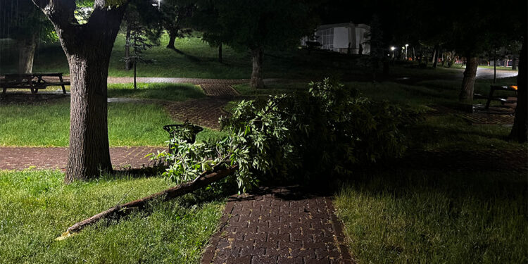 Kayseri'de binanın çatısına yıldırım düştü, araçlar zarar gördü