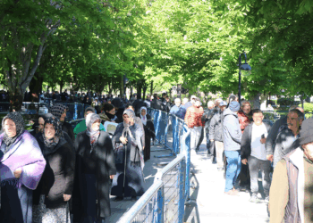 Kayseri'de domates fidesi dağıtımında kuyruk oluştu