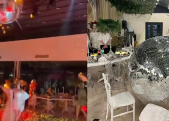 Kına gecesinde dev 'disko topu' faciası; Yaralılar var