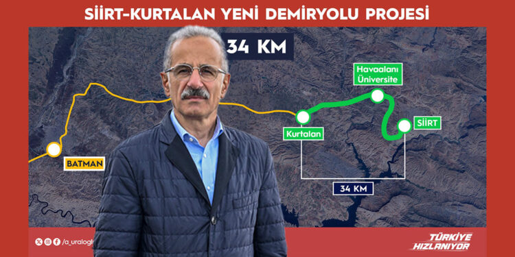 Siirt-Kurtalan arasına 34 kilometrelik yeni demiryolu hattı inşa edilecek