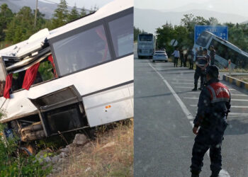 Isparta'da tur otobüsü şarampole düştü: 16 yaralı