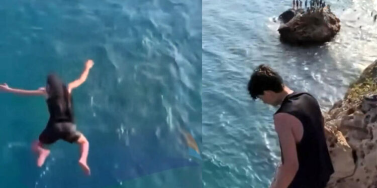 Falezlerden denize atlayan Suriyeli ağır yaralandı