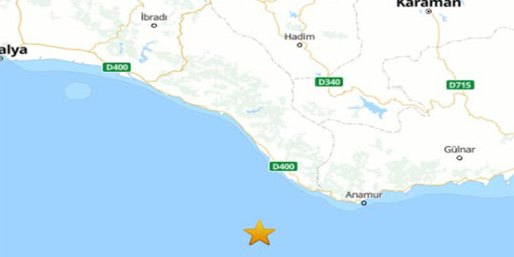 Antalya'nın Gazipaşa ilçesinde 4 büyüklüğünde deprem
