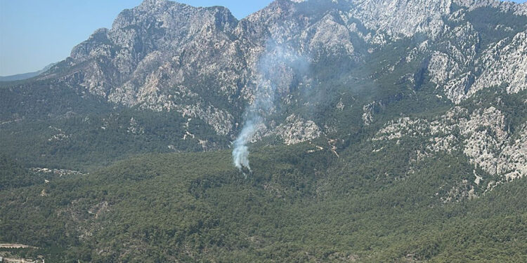 Antalya'da Milli Park sahasında orman yangını