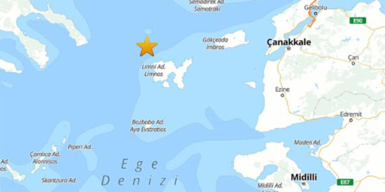 Çanakkale'nin Gökçeada ilçesi 4.6 büyüklüğünde depremle sallandı