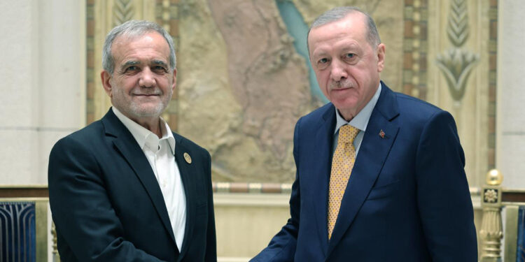 Erdoğan, İran Cumhurbaşkanı Mesud Pezeşkiyan ile görüştü