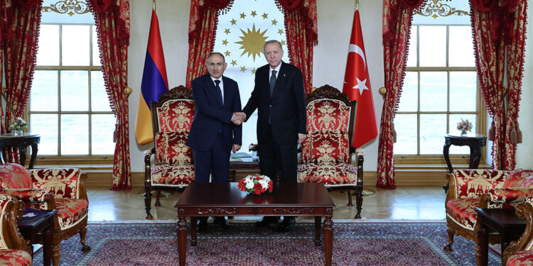 Cumhurbaşkanı Erdoğan Ermenistan Başbakanı Nikol Paşinyan'ı İstanbul'da kabul etti