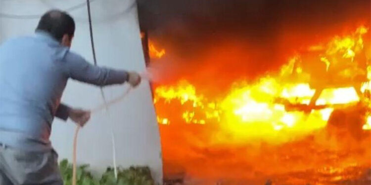 Sarıyer'de garaj kundakladı