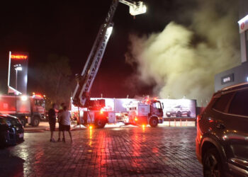 İzmir'de pimapen deposunda yangın çıktı