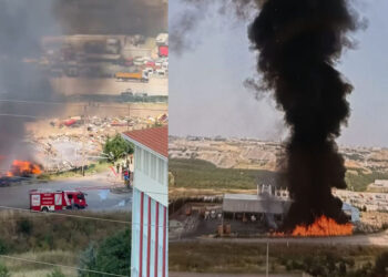 Kocaeli'de çöp ayrıştırma tesisinde yangın