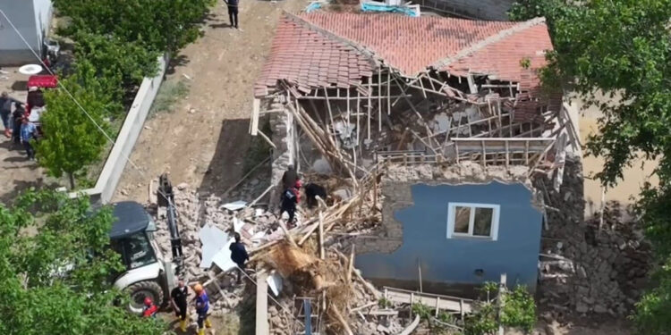 Kırşehir'de selin hasarı, dronla görüntülendi