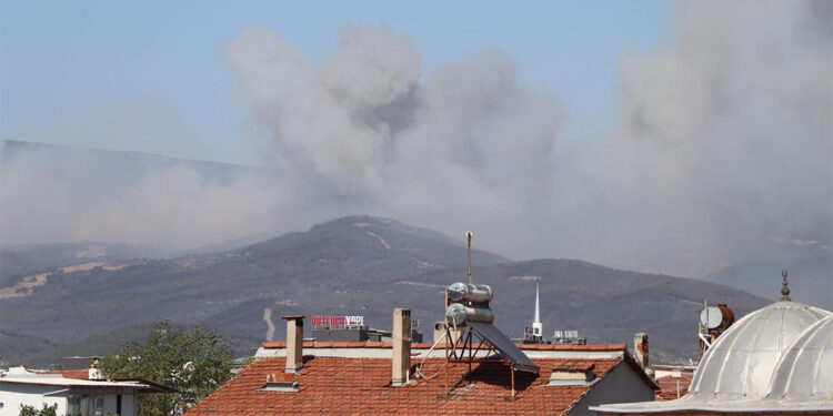 Manisa'da yangın yeniden alevlendi