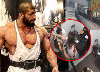 Milli vücut geliştirme sporcusunun darbedildiği anlar görüntülendi