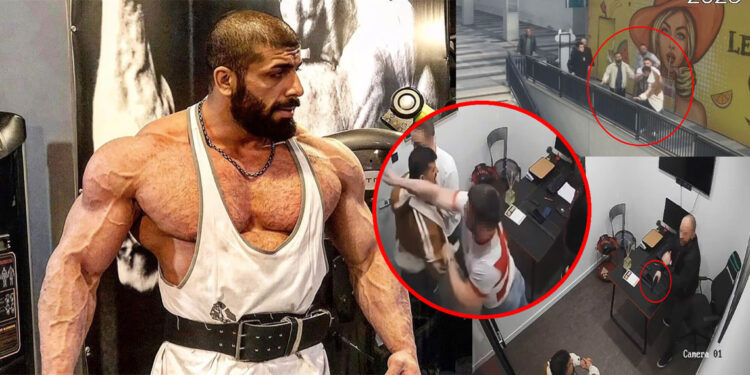 Milli vücut geliştirme sporcusunun darbedildiği anlar görüntülendi