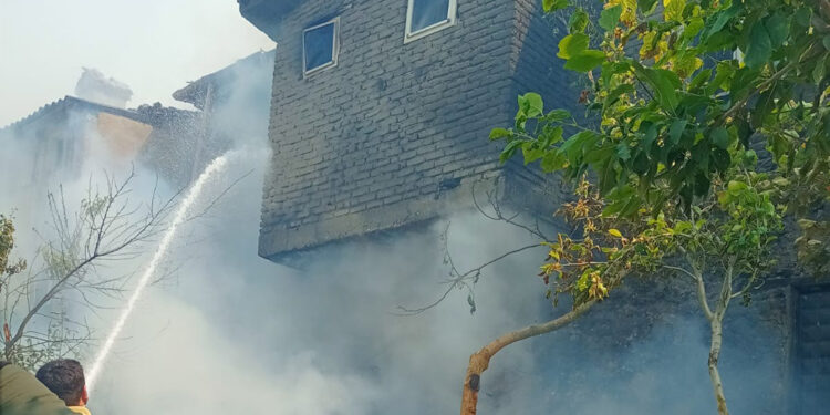 Orman yangını nedeniyle tahliye edilen mahallede 3 ev yandı