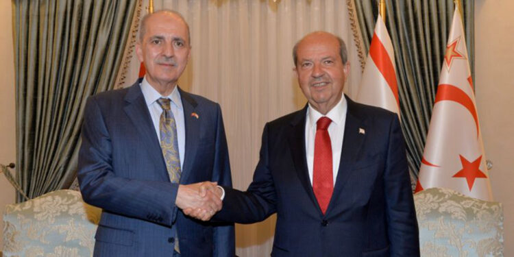 TBMM Başkanı Kurtulmuş, KKTC Cumhurbaşkanı Tatar ile görüştü