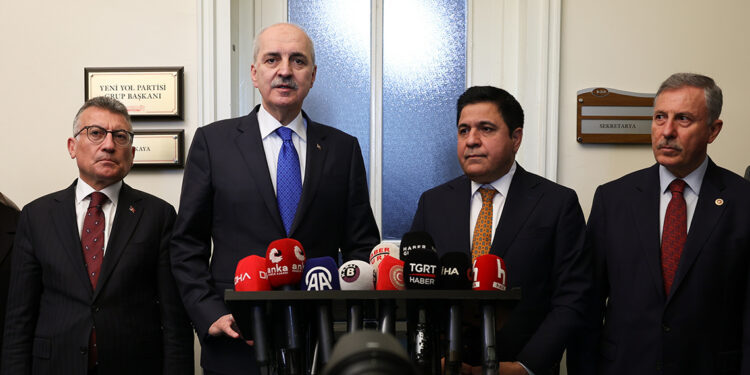 TBMM Başkanı Kurtulmuş, Yeni Yol Grubu'nu ziyaret etti