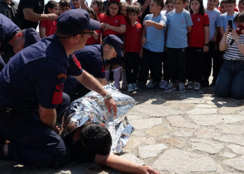 Trabzon'da boğulmalara karşı farkındalık tatbikatı