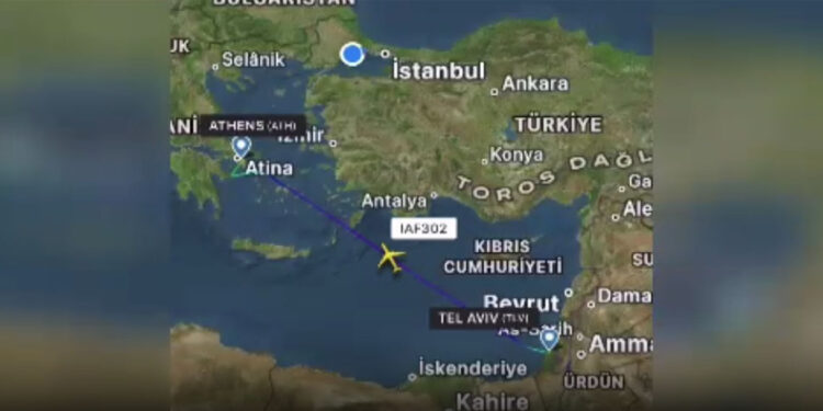İsrail, başkanlık uçağını Yunanistan'a gönderdi