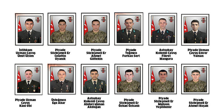 Şehit sayısı 12'ye yükseldi
