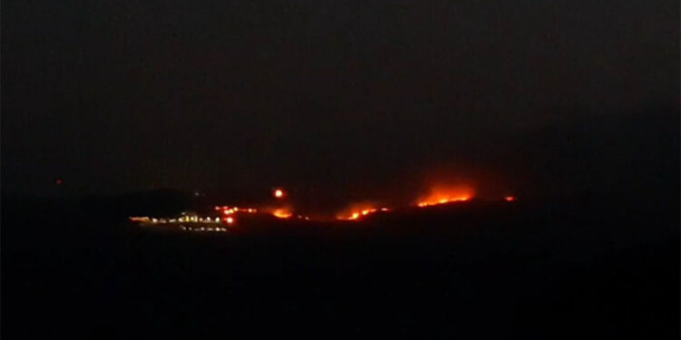 Balıkesir'de otluk alanda çıkan yangın