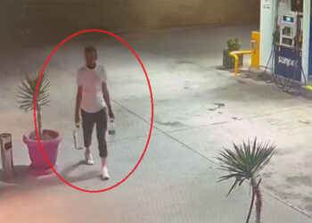Bursa'da orman yangınını çıkaran şüpheli benzin alırken görüntülendi