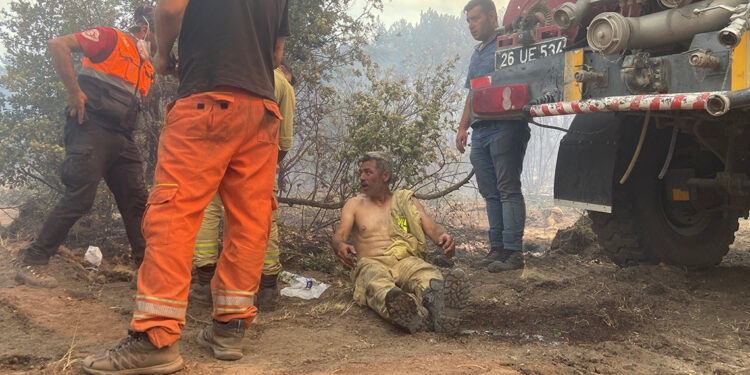 Dün yangında yaralanan orman işçisi yoğun bakıma alındı