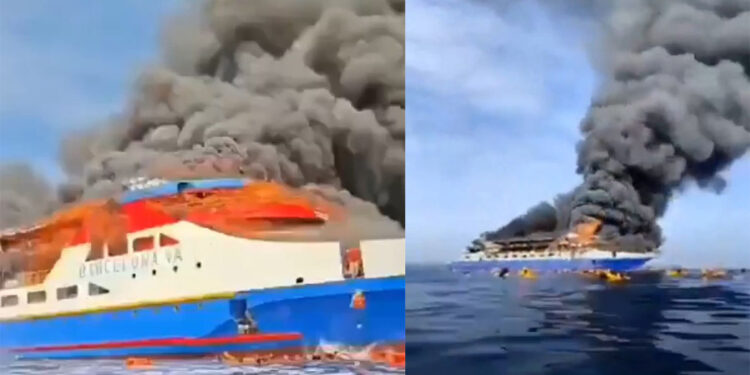 Endonezya açıklarında yanan yolcu gemisinden 568 kişi kurtarıldı